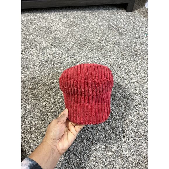 Free People Rust Red Corduroy Baseball Cap Hat Adjustable One Size - Picture 1 of 7
